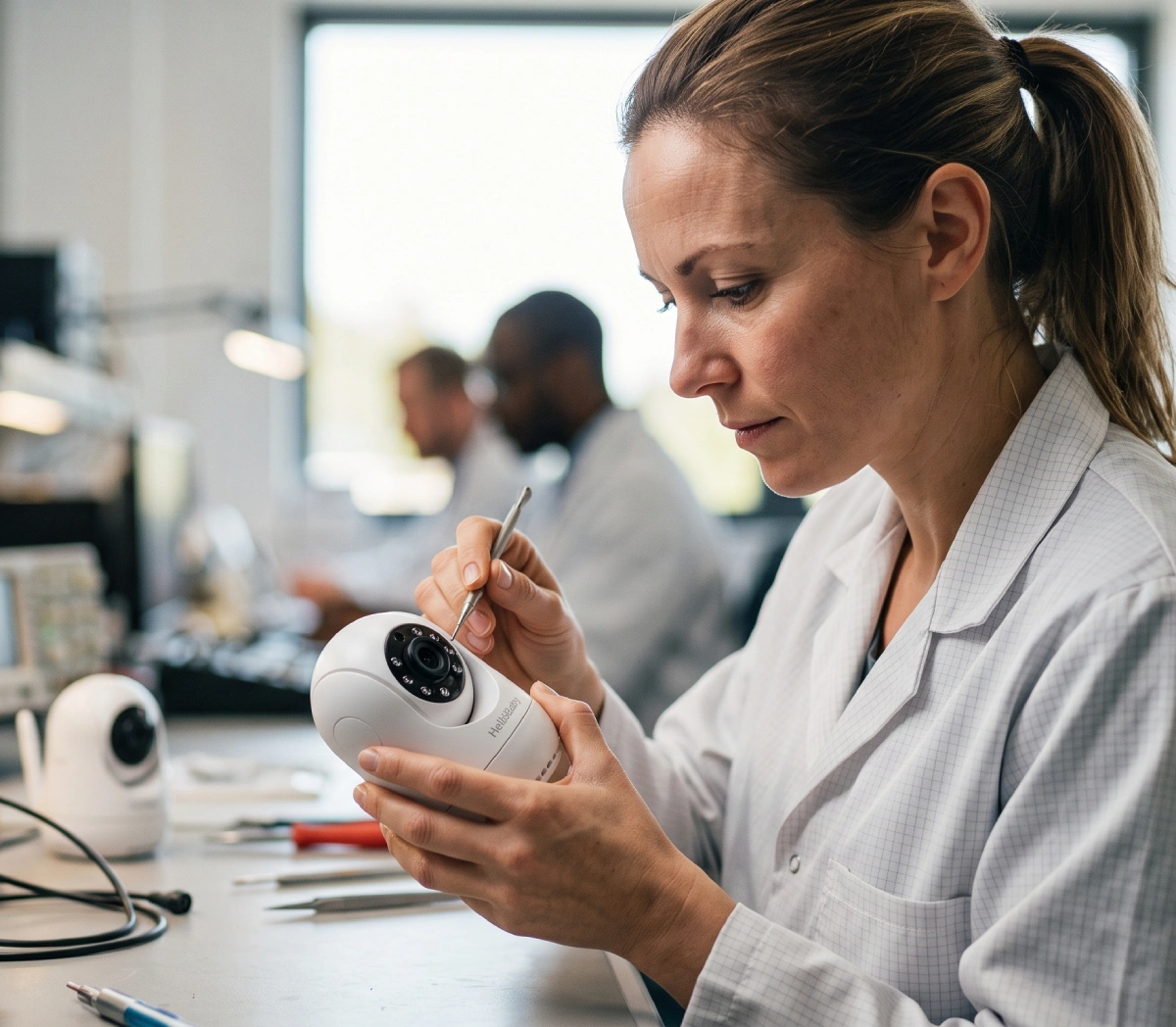 Female scientist working in lab