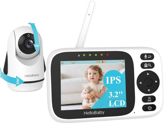 Baby Monitor No WiFi with 3.2 Inch Screen