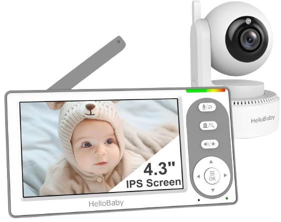 Baby Monitor with Camera and Audio, Night Vision, ECO Mode